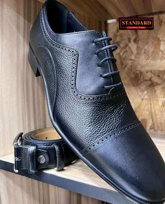 Genuine Black Leather Shoes image 1