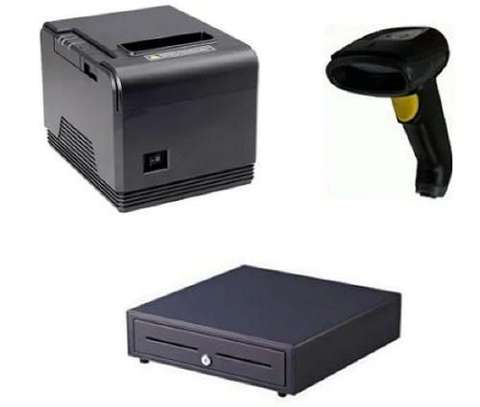 80mm Thermal Printer Cash Drawer and Barcode Scanner Set. image 1