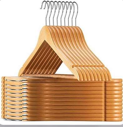 *Wooden Clothes Hangers - Set of 10 Pieces image 1