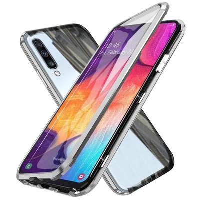 Magnetic Luxury Cases For Samsung A70,A60,A50,A40,A30,A20 With Tempered Back Glass image 2