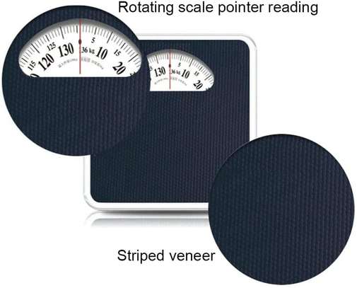 Analog Body Weight Scale, Mechanical Rotary Dial, Non-Slip Health Scale, 130kg/286ib, Black image 1