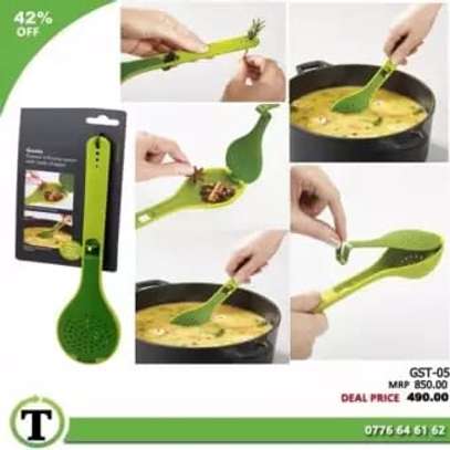 KITCHEN FLAVOUR INFUSING SPOON WITH HERB STRIPPER image 1