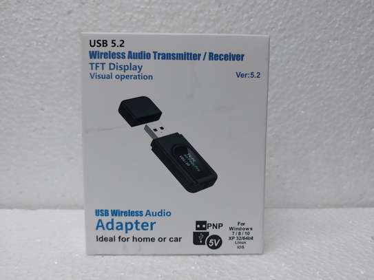 USB Bluetooth 5.0 Audio Transmitter Receiver With LCD Displa image 1