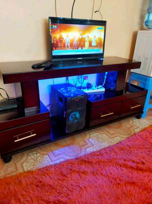 Brown tv stand image 1