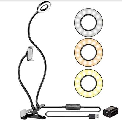 Generic Selfie Ring Light Selfie Light With Cell Phone Stand image 1
