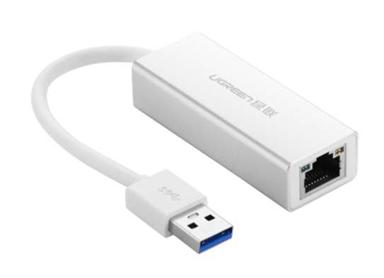 USB 2.0 10/100Mbps RJ45 LAN Ethernet Network Adapter Dongle - White image 1