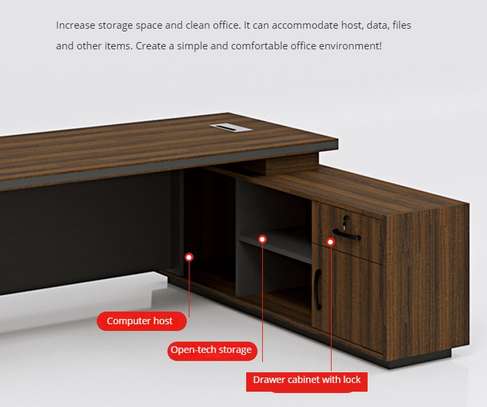 Office Desk: 1600mm Luxury Manager Desk image 3