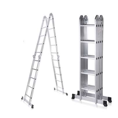 5.7M Multi-Purpose Aluminium Folding Ladder Step image 1