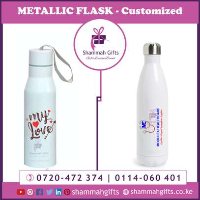 METALLIC THERMOS 500ML BRANDED GIFT. image 2