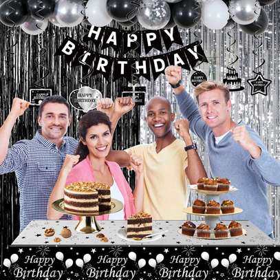 Black and White Birthday Party Decorations for Men Women, image 2