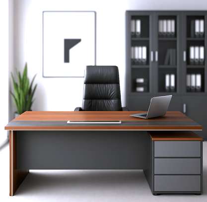 Office Desk: 1.8M Sleek Wood-Grain Finish L-Desk image 5