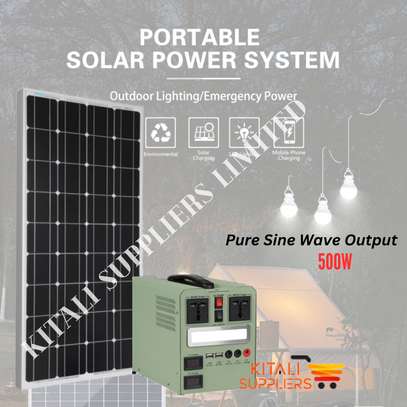 500w portable solar system hybrid image 1