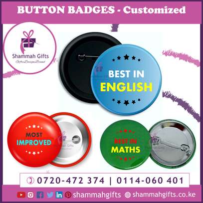 SCHOOL BUTTON BADGES - Customized image 1