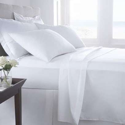 white striped hotel/home bedsheets image 4