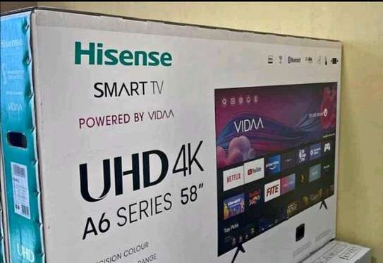 58 Hisense smart UHD 4K Frameless +Free wall mount image 1