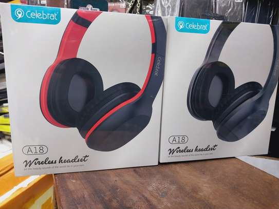 Celebrat A18 Wireless Bluetooth Headphones With Extra Bass image 2