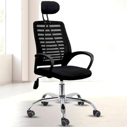 Simple Ergonomic Mesh Headrest Swivel Chair image 1