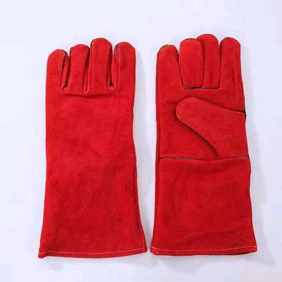 Red lightweight heat resistant Welding Gloves image 3