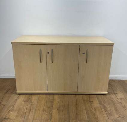 Office Cabinet: Customized Wooden Credenza image 1