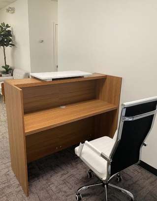 Reception Desk: 1.6m Wide Desk, Sleek Professional Look image 5