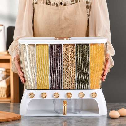6 compartments big capacity cereal dispenser image 3
