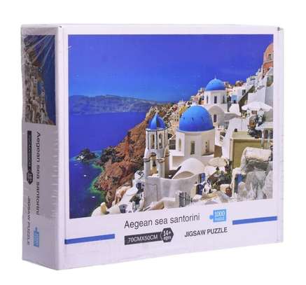 1000pcs Aegean Santorini Jigsaw puzzle image 1