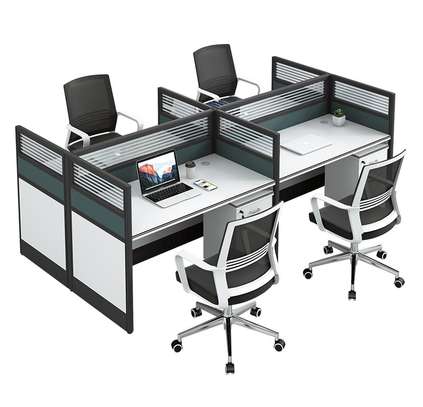 Modern Luxury New Design MDF 4-Way Workstation image 1