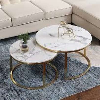 2 Piece Round Marble Top Coffee Tables image 7