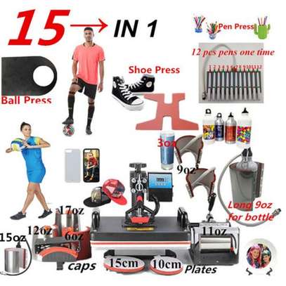 Generic 15 In 1 Combo Sublimation Heat Press Machine image 1