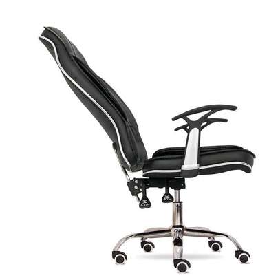 Reclining or slanting office leather chair image 1