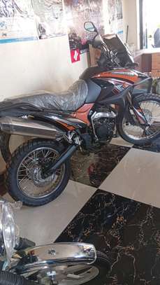 Off-Road Motorcycle Black Orange Rugged Design image 3