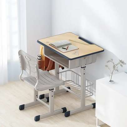 Modern adjustable school desk and chair image 8