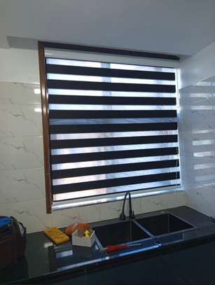 Black Zebra Window Blind Durable custom Size image 3