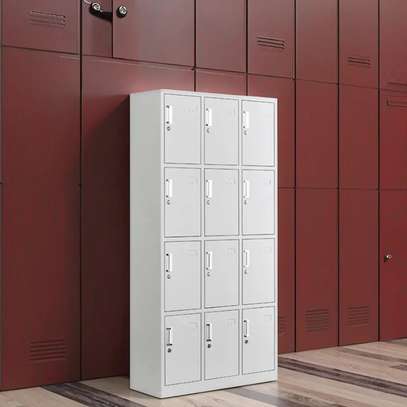 Secure 12-Locker Office Storage Cabinet image 3