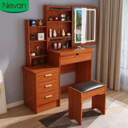 Vanity Mirror: Dressing Mirror In Brown, Modern Finish image 3