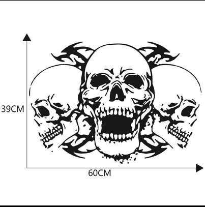 3 skull Car Hood sticker image 6