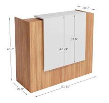 1.4 M Modern Wooden Office Reception Desk image 3