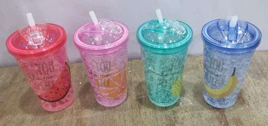 Stylish double wall frost ice smoothie cup image 1