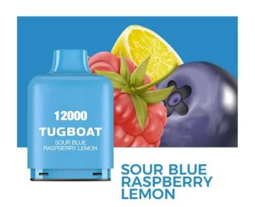 TUGBOAT SUPER 12000 Puffs Vape - Sour Blue Raspberry Lemon image 2