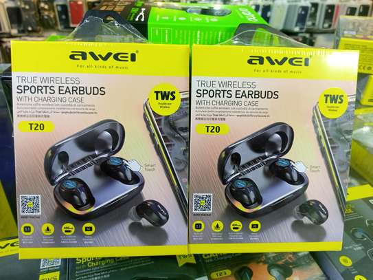 AWEI T20 WATER RESISTANT TWS EARPHONES WITH MICROPHONE image 1