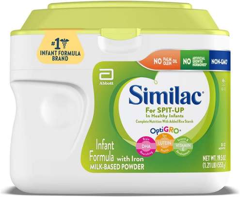 Similac for Spit-Up Non-GMO Infant Formula with Iron, Powder, 553g Tub image 1