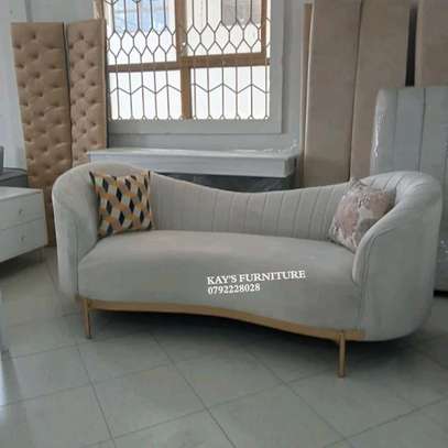 3 seater curved ready made sofa image 1