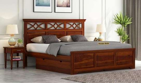 King Size Beds with Side Drawers and Dressing Table image 2