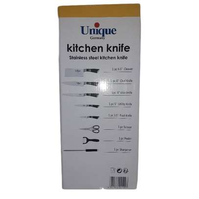 UNIQUE  stainless steel kitchen 9PCs Knife Set image 2