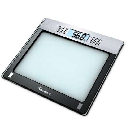 RAMTONS BLACK AND SILVER, TALKING BATHROOM SCALE image 1