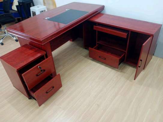 1800mm mahogany executive desk image 4