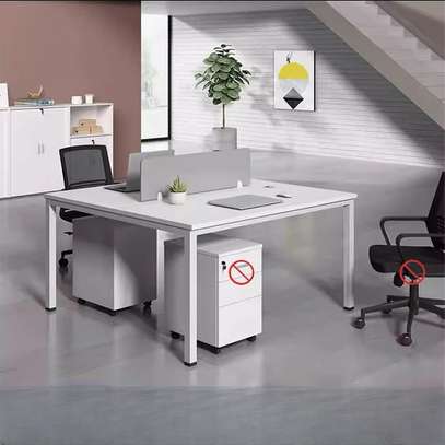 Office Workstation: Rectangle Four User Way Workstation Desk image 4