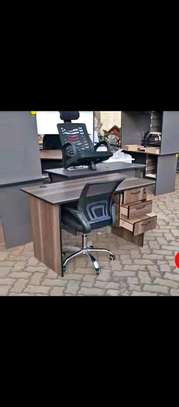 Office desk with swivel office chair image 2