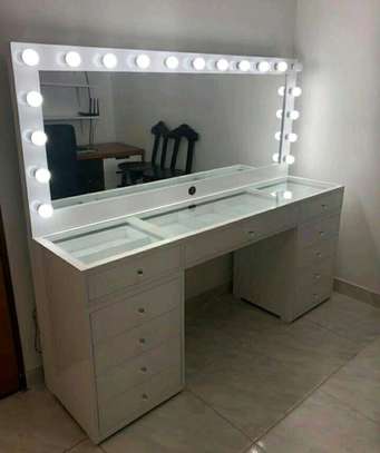 Lights fitted long Drawered dressing mirrors image 1
