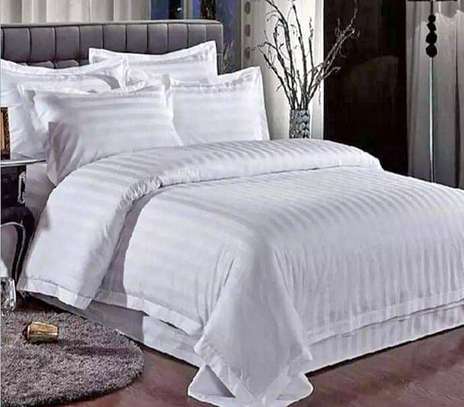 Top quality white striped pure cotton duvet covers image 4
